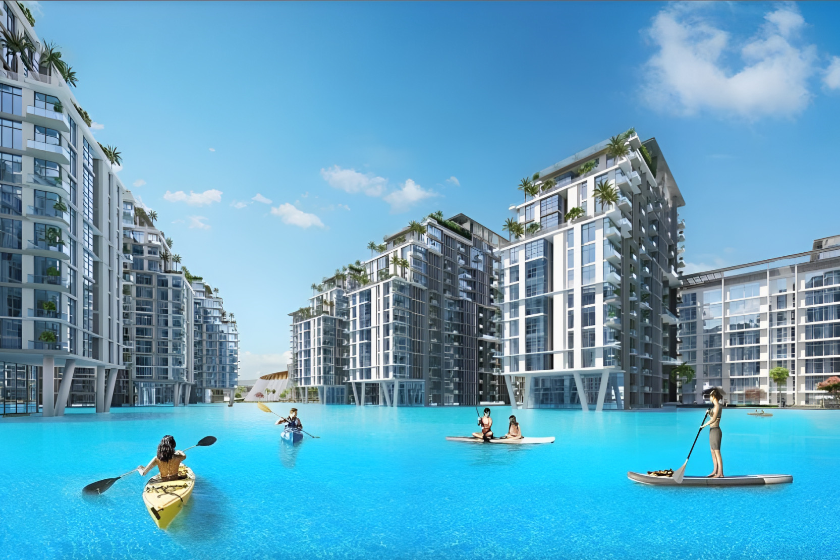 Рендер Azizi Venice, Дубай