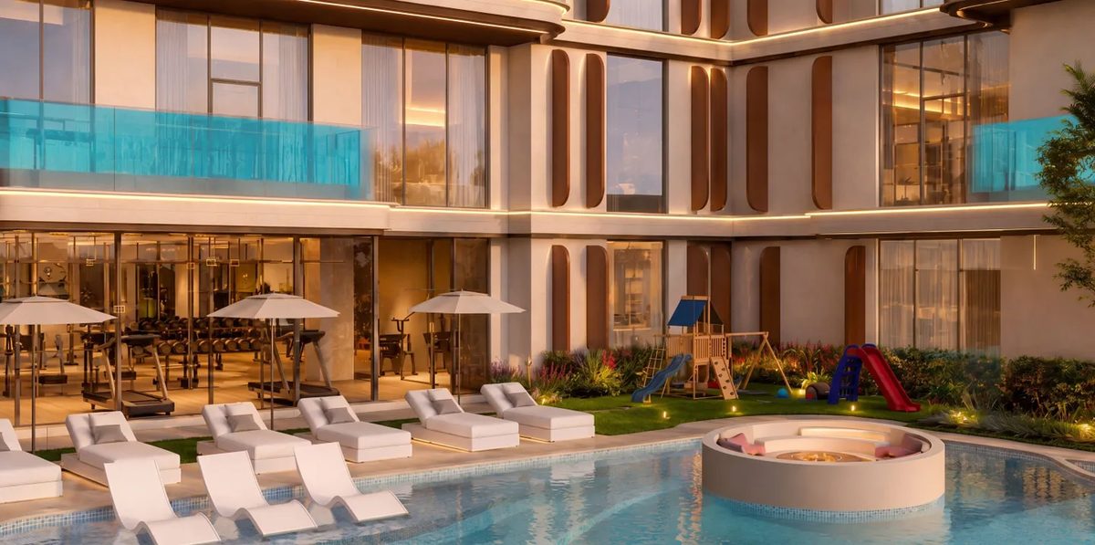 Samana Portside pool deck — developer render
