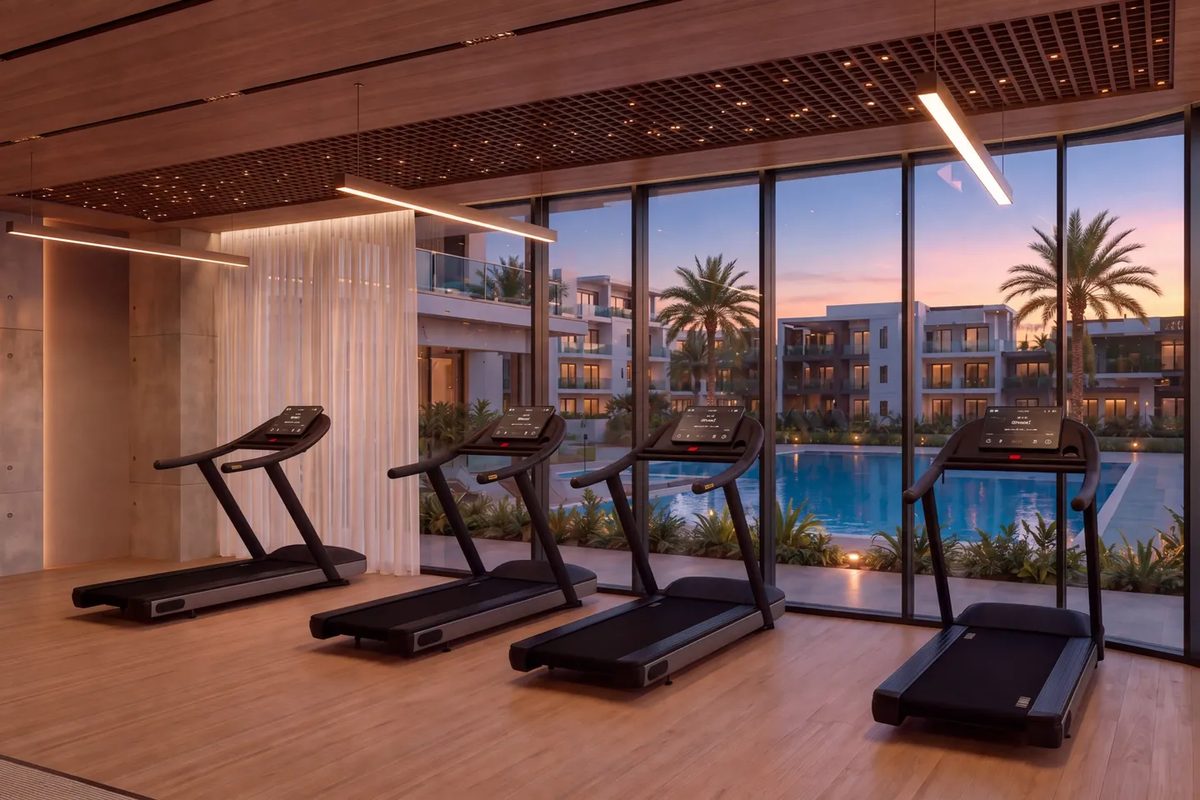 Samana Portside gym — developer render